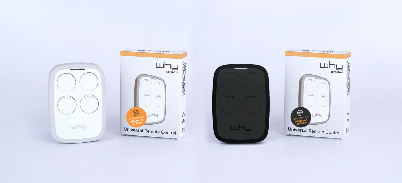 1Control WHY: Universalfernbedienung f&uuml;r Tor und Garage mit 4 Tasten, Band 433-868 MHz, Festcode und Rolling-Code