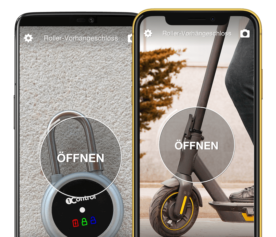1Control-App zum &Ouml;ffnen des LOCO Smart-Vorh&auml;ngeschlosses